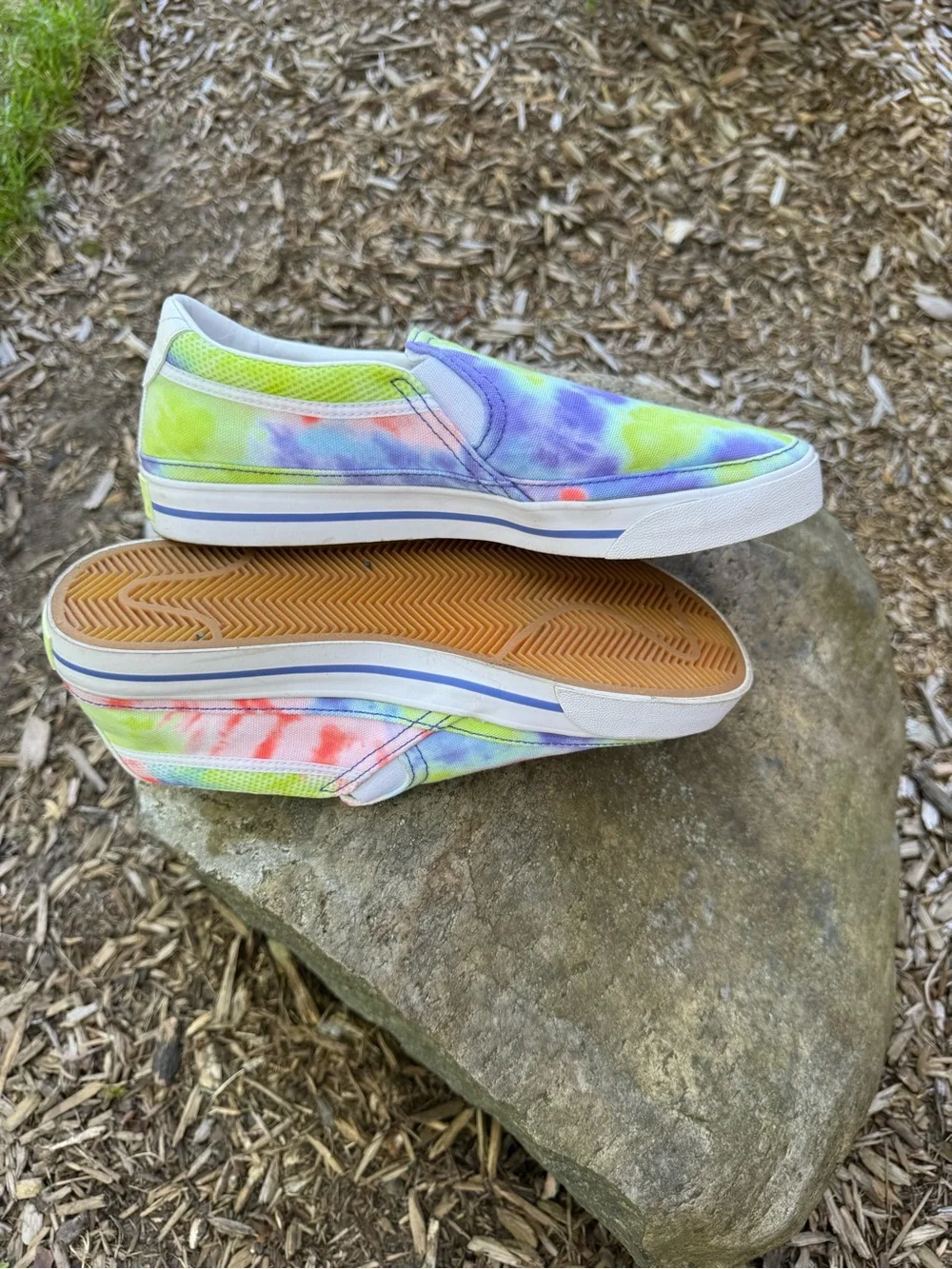 Nike Court Legacy Print Slip-On Shoes - Tie-Dye